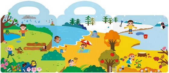 First Magnet Book：Seasons（內含33個認知磁鐵+3摺頁超大場景）